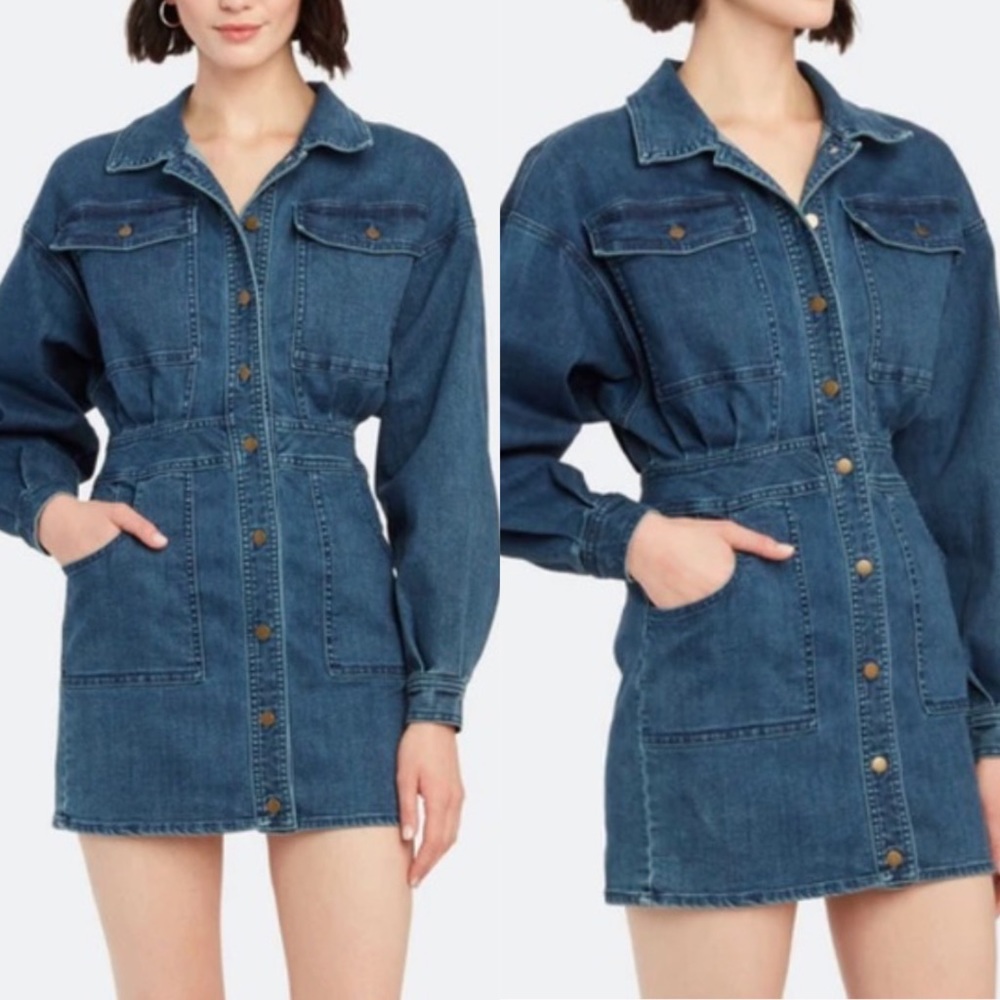Free People Bo Denim Mini Dress